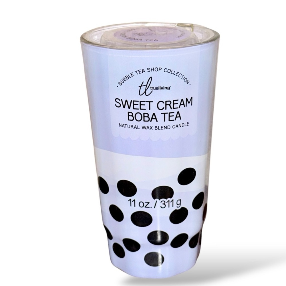 Trueliving Sweet Cream Boba Tea Candle 11oz- NEW